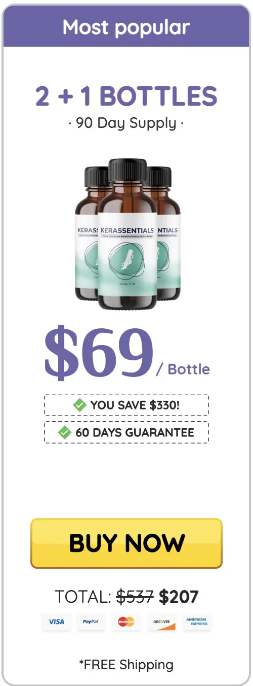 Kerassentials order three bottles